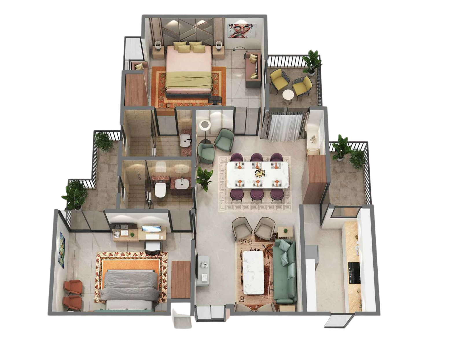 Villa C 3D View